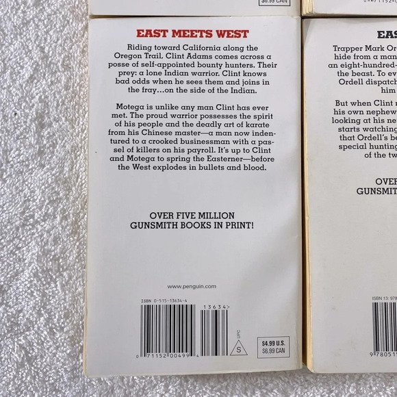 Vintage The Gunsmith All Action Western Romance Novel x4 - Picture 10 of 14